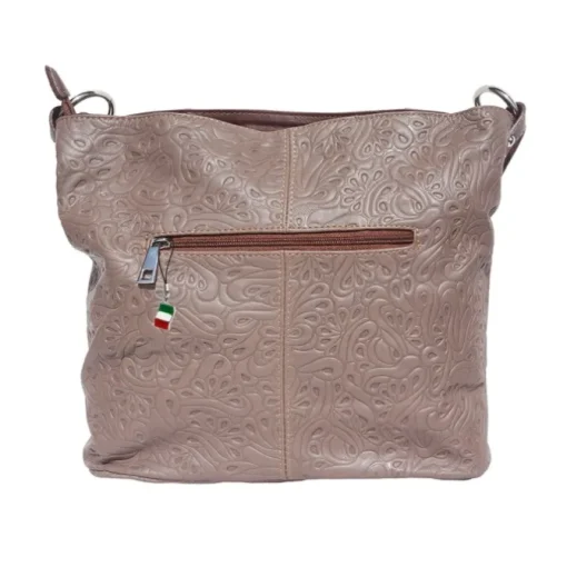 Florence Echtleder Damen taupe braun Henkeltasche OTF130C