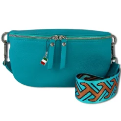 Florence Echtleder Gürteltasche Damen türkis Bauchtasche Jugend Damen OTF807T