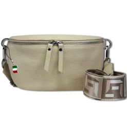 Florence Echtleder Gürteltasche Damen beige Bauchtasche Jugend OTF807I
