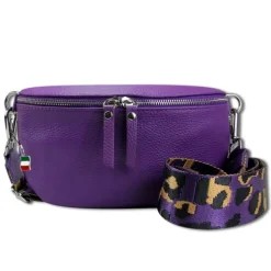 Florence Echtleder Gürteltasche Damen violett Bauchtasche Jugend OTF807V