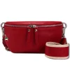 Florence Echtleder Gürteltasche Damen rot Bauchtasche Jugend OTF807R