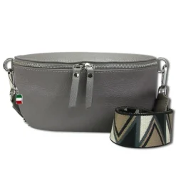 Florence Echtleder Gürteltasche Damen grau Bauchtasche Jugend Damen OTF807K