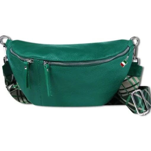 Florence Echtleder Gürteltasche Damen extra groß hellgrün Bauchtasche Jugend OTF821L