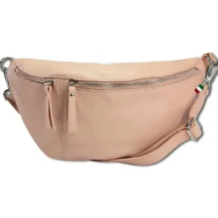 Florence Echtleder Gürteltasche extra groß Damen rosa Bauchtasche Jugend OTF820A