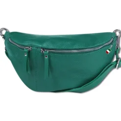 Florence Echtleder Gürteltasche extra groß Damen hellgrün Bauchtasche Jugend OTF820L