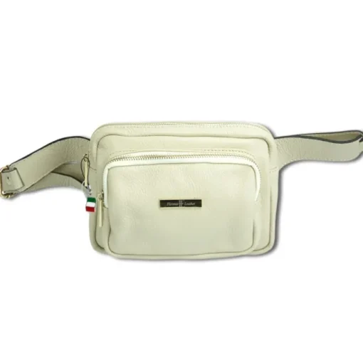 Florence Echtleder Gürteltasche Damen beige Bauchtasche Jugend Damen OTF142W