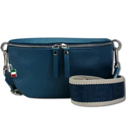 Florence Echtleder Gürteltasche Damen dunkelblau Bauchtasche Jugend OTF807B
