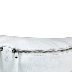 Florence Echtleder Gürteltasche extra groß Damen weiß Bauchtasche Jugend OTF820W