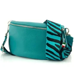 Florence Echtleder Gürteltasche Damen türkis Bauchtasche Jugend Damen OTF807T