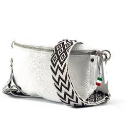 Florence Echtleder Gürteltasche Damen weiß Bauchtasche Jugend Damen OTF807W