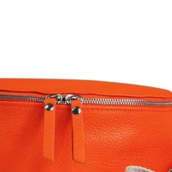 Florence Echtleder Gürteltasche Damen orange Bauchtasche Jugend OTF807O