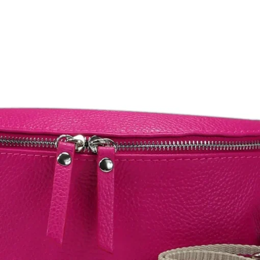 Florence Echtleder Gürteltasche Damen fuchsia Bauchtasche Jugend OTF807P