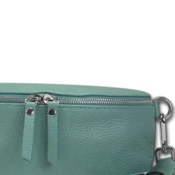 Florence Echtleder Gürteltasche Damen hellblau Bauchtasche Jugend OTF807H