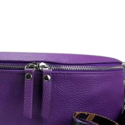Florence Echtleder Gürteltasche Damen violett Bauchtasche Jugend OTF807V