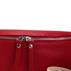 Florence Echtleder Gürteltasche Damen rot Bauchtasche Jugend OTF807R