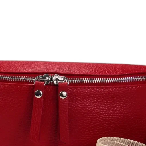 Florence Echtleder Gürteltasche Damen rot Bauchtasche Jugend OTF807R