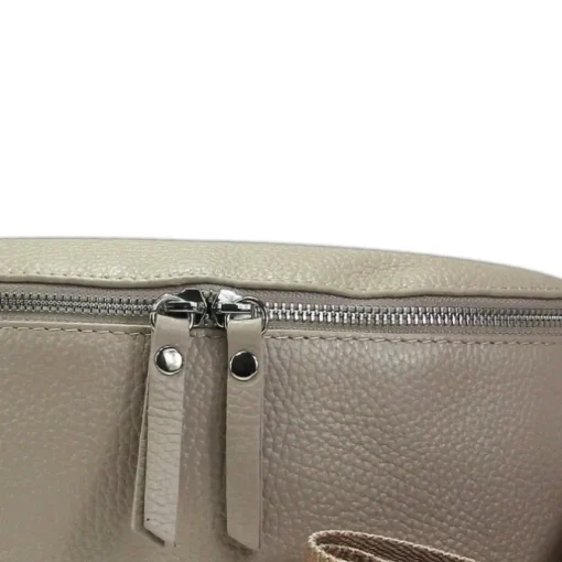 Florence Echtleder Gürteltasche Damen taupe Bauchtasche Jugend OTF807N