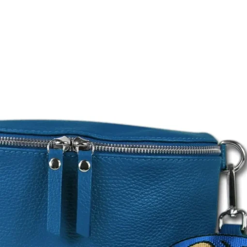 Florence Echtleder Gürteltasche Damen blau Bauchtasche Jugend Damen OTF807M