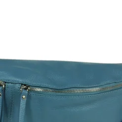 Florence Echtleder Gürteltasche extra groß Damen jeansblau Bauchtasche Jugend OTF820F
