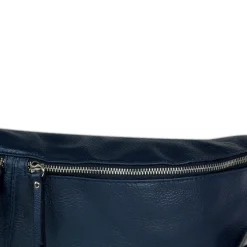 Florence Echtleder Gürteltasche extra groß Damen blau Bauchtasche Jugend OTF820B