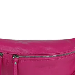 Florence Echtleder Gürteltasche extra groß Damen fuchsia Bauchtasche Jugend OTF820P