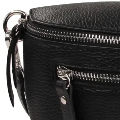 Florence Echtleder Gürteltasche Damen schwarz Bauchtasche OTM801S