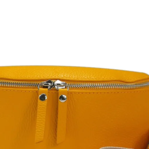 Florence Echtleder Gürteltasche Damen gelb Bauchtasche Jugend Damen OTF807Y