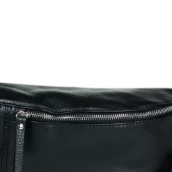 Florence Echtleder Gürteltasche extra groß Damen schwarz Bauchtasche Jugend OTF820S