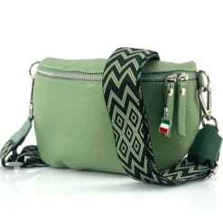 Florence Echtleder Gürteltasche Damen hellgrün Bauchtasche Jugend Damen OTF807L