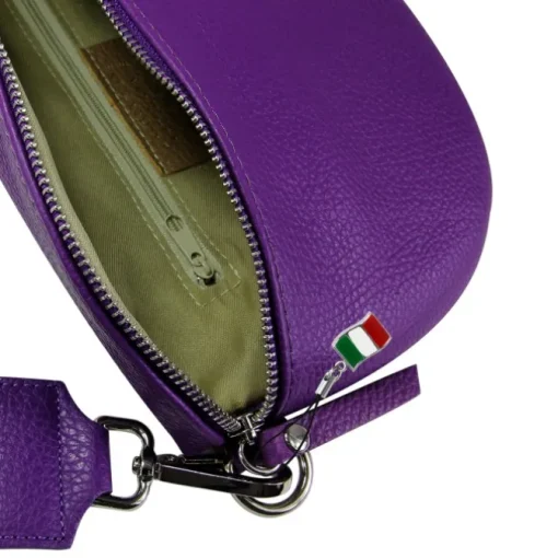 Florence Echtleder Gürteltasche Damen violett Bauchtasche Jugend OTF807V