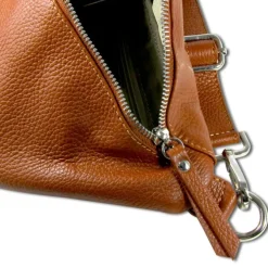 Florence Echtleder Gürteltasche extra groß Damen hellbraun Bauchtasche Jugend OTF820C