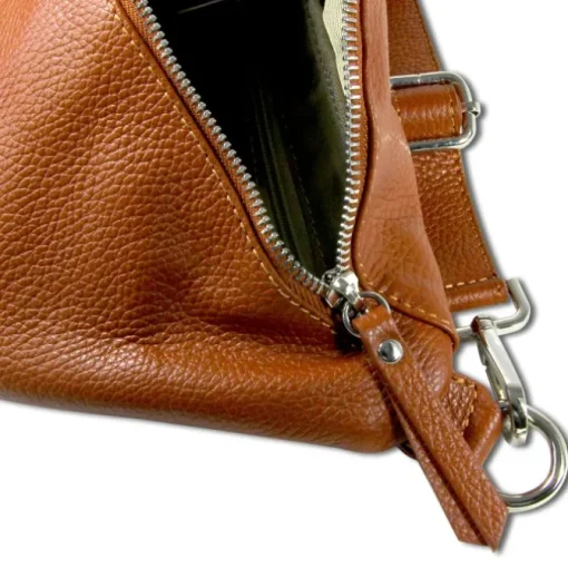 Florence Echtleder Gürteltasche extra groß Damen hellbraun Bauchtasche Jugend OTF820C