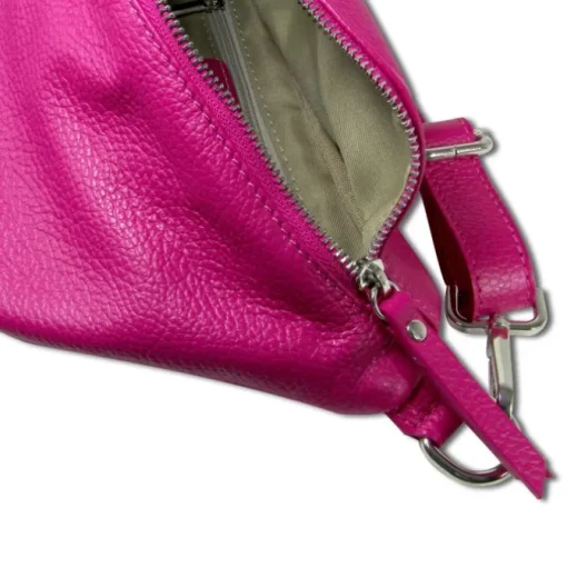 Florence Echtleder Gürteltasche extra groß Damen fuchsia Bauchtasche Jugend OTF820P