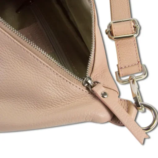 Florence Echtleder Gürteltasche extra groß Damen rosa Bauchtasche Jugend OTF820A