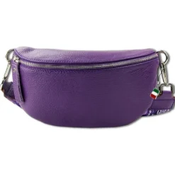 Florence Echtleder Gürteltasche Damen lila Bauchtasche Jugend OTM808V