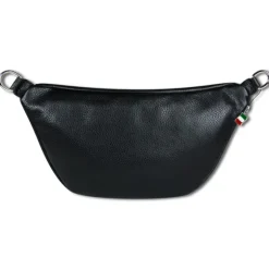 Florence Echtleder Gürteltasche extra groß Damen schwarz Bauchtasche Jugend OTF821S