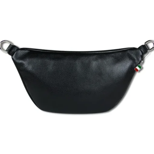 Florence Echtleder Gürteltasche extra groß Damen schwarz Bauchtasche Jugend OTF821S