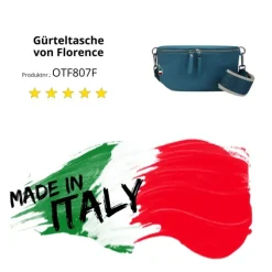 Florence Echtleder Gürteltasche Damen jeansblau Bauchtasche Jugend Damen OTF807F