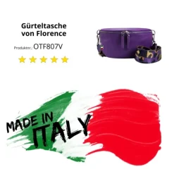Florence Echtleder Gürteltasche Damen violett Bauchtasche Jugend OTF807V