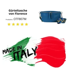 Florence Echtleder Gürteltasche Damen blau Bauchtasche Jugend Damen OTF807M