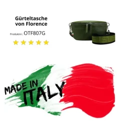 Florence Echtleder Gürteltasche Damen grün Bauchtasche Jugend OTF807G