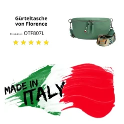 Florence Echtleder Gürteltasche Damen hellgrün Bauchtasche Jugend Damen OTF807L