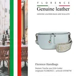 Florence Echtleder Gürteltasche Damen weiß Bauchtasche Jugend Damen OTF807W