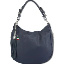 Florence Echtleder Hobo Bag Damen blau OTF134B