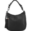 Florence Echtleder Hobo Bag Damen schwarz OTF134S