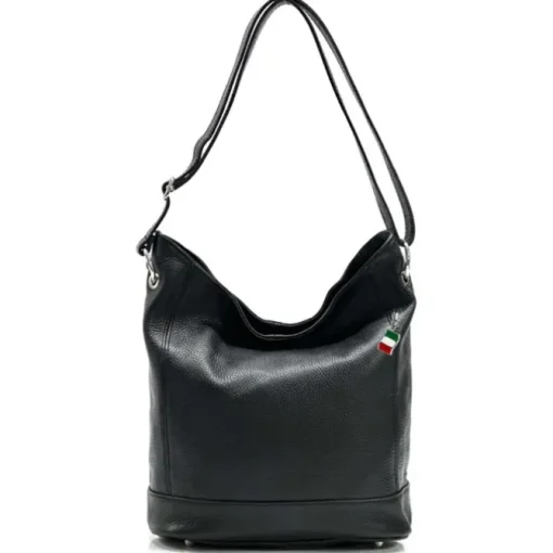 Florence Echtleder Hobo Bag Damen schwarz OTF159S