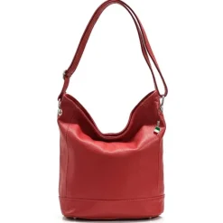 Florence Echtleder Hobo Bag Damen rot OTF159R
