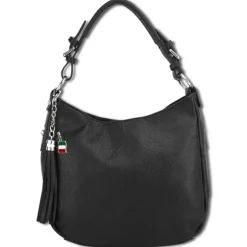 Florence Echtleder Hobo Bag Damen schwarz OTF134S