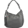 Florence Echtleder Hobo Bag Damen grau OTF134K