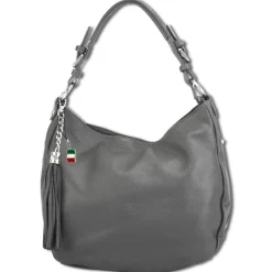 Florence Echtleder Hobo Bag Damen grau OTF134K